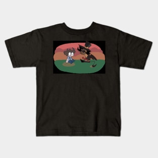 Edgar and Ringmaster Raven In Field Kids T-Shirt